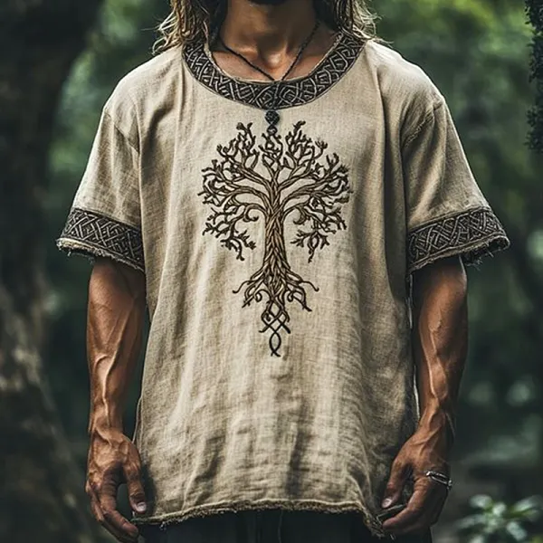 Viking Tree Of Life T-Shirt For Men - Perfect For Festivals And Casual Wear - Upgradecool.com 