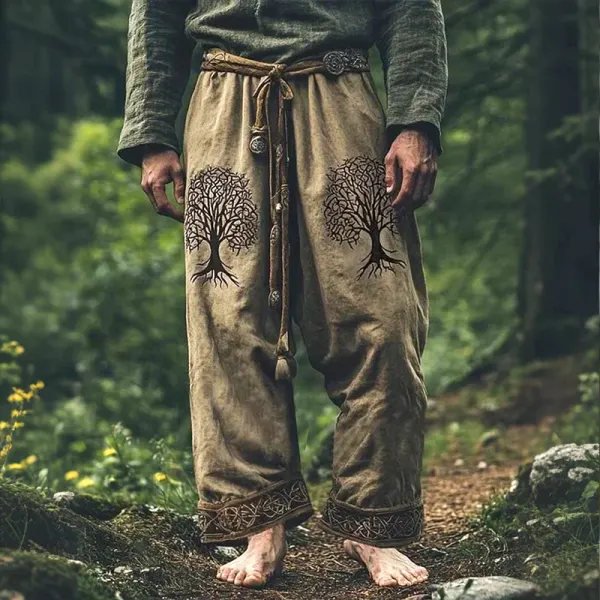 Viking Tree Of Life Trousers - Perfect For Festivals And Outdoor Adventures - Upgradecool.com 