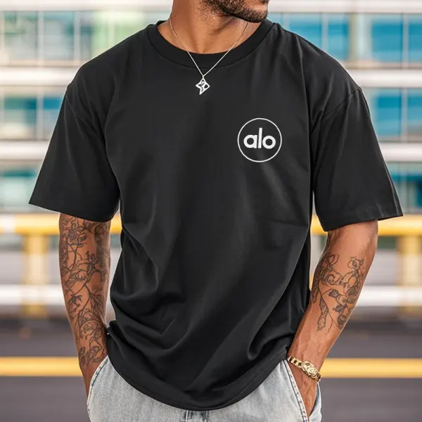 Men's Casual Cotton Graphic Print Oversized Short Sleeve T Shirt - Wayrates.com 