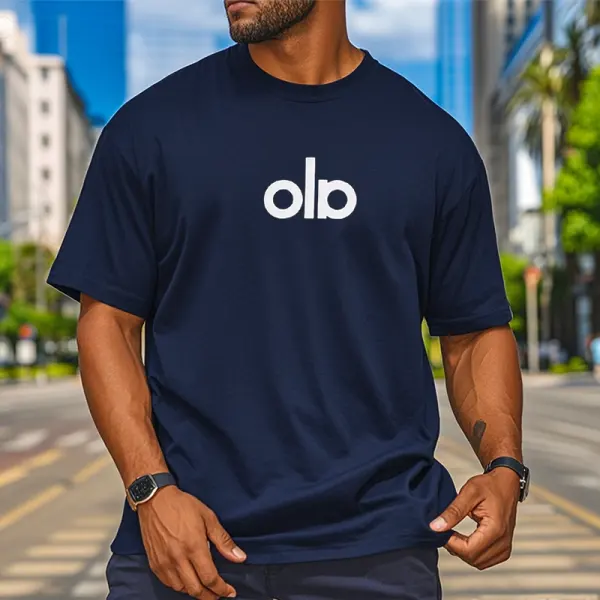 Men's Casual Letter Print Sport Cotton T Shirt - Wayrates.com 
