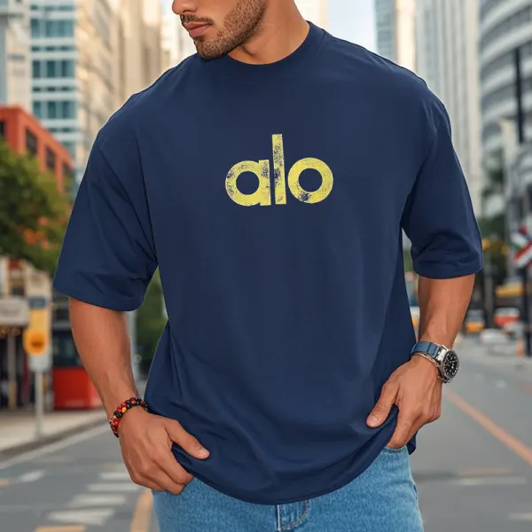 Men's Casual Cotton Stylish Oversized Graphic T-Shirt - Wayrates.com 