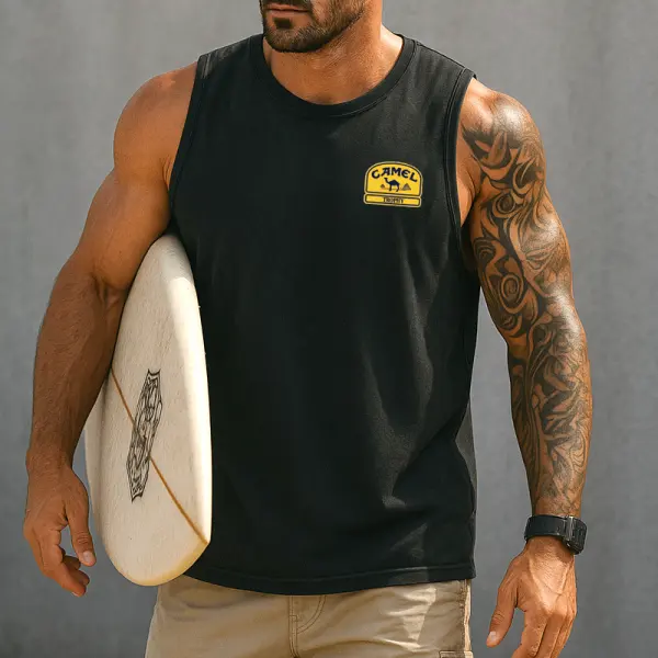 Stylish Sleeveless Graphic Tee For Beach And Casual Wear - Wayrates.com 