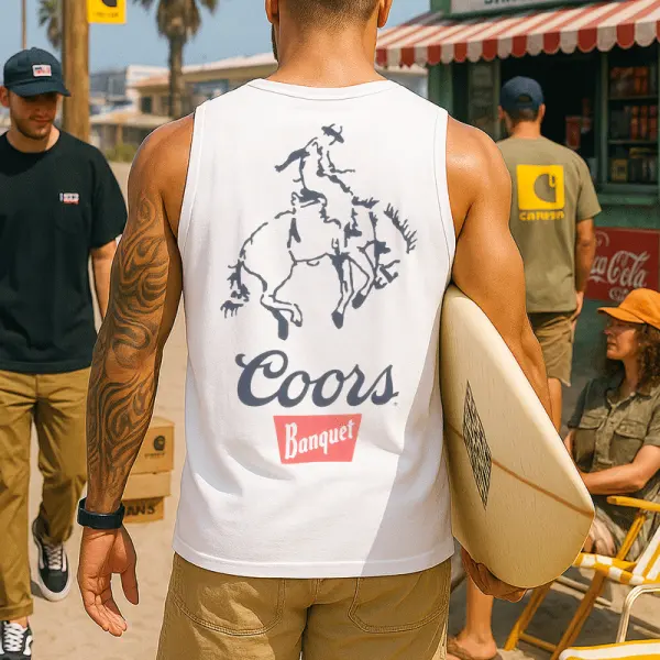 Classic Graphic Tank Top For Summer Beach Adventures - Wayrates.com 