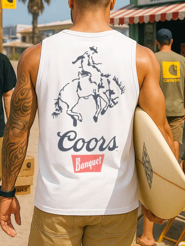 Classic Graphic Tank Top For Summer Beach Adventures - Wantbright.com 