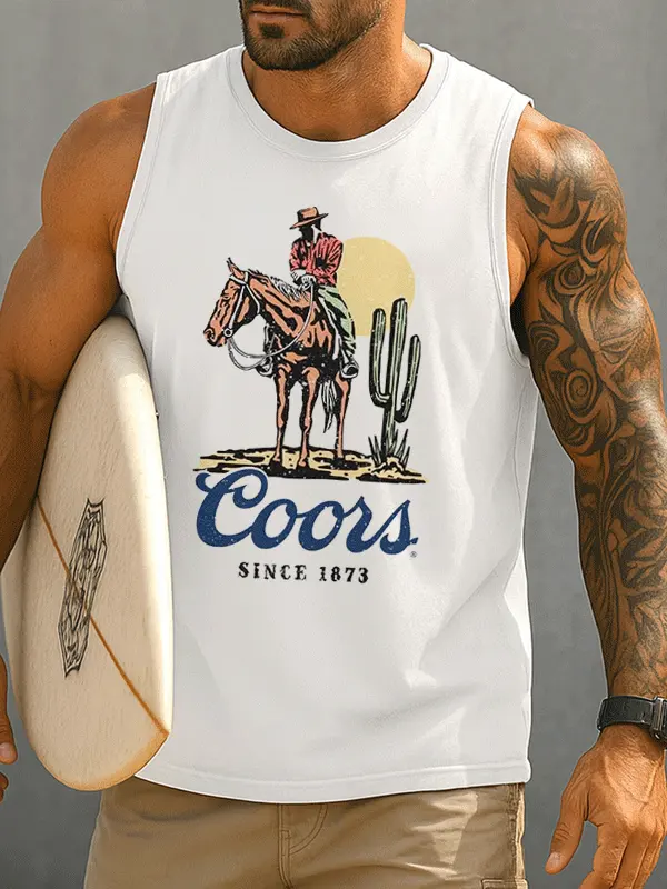 Cowboy Graphic Tank Top For Men - Perfect For Summer Outdoors - Wantbright.com 
