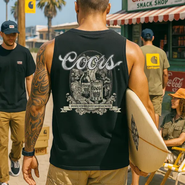 Classic Graphic Tank Top For Summer Beach Adventures - Wayrates.com 