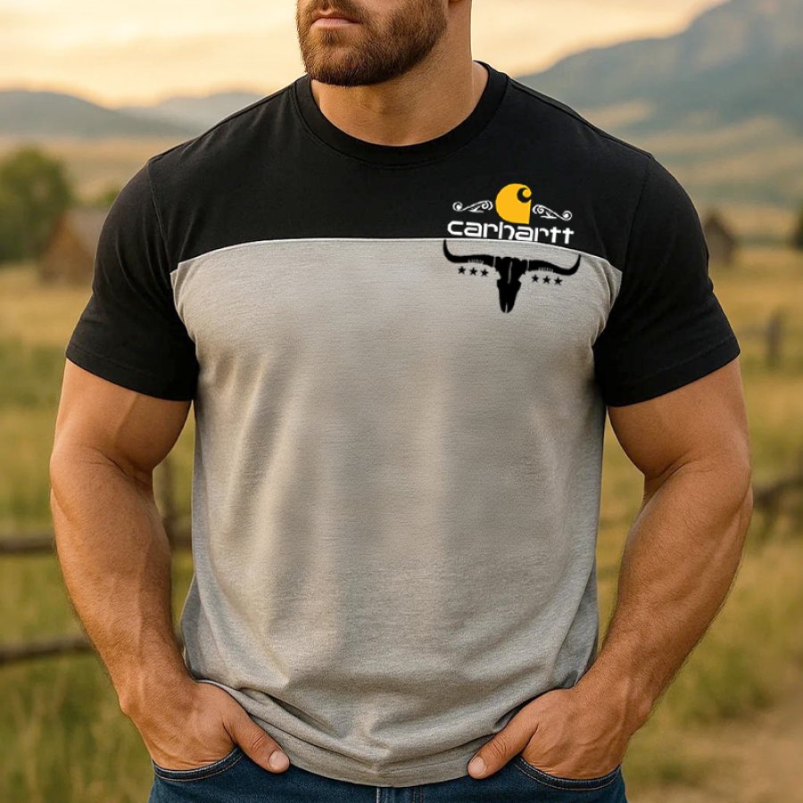 

Carhartt Men's Weather Longhorn Graphic Tee With Bull Logo