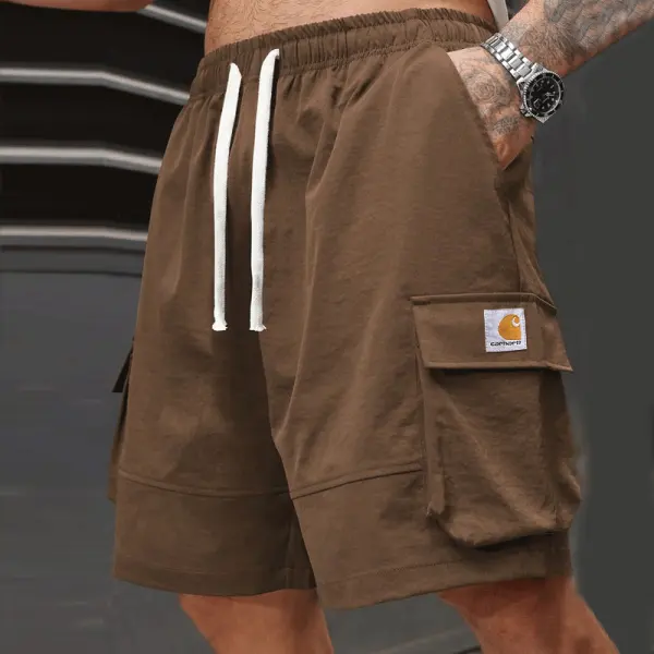 Men's Cargo Shorts With Adjustable Drawstring And Large Utility Pockets - Wayrates.com 