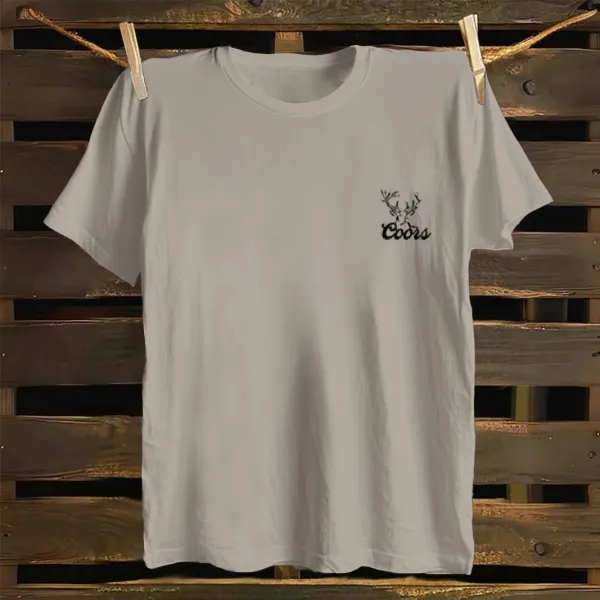 Classic Deer Design Graphic Men's T-shirt - Wayrates.com 