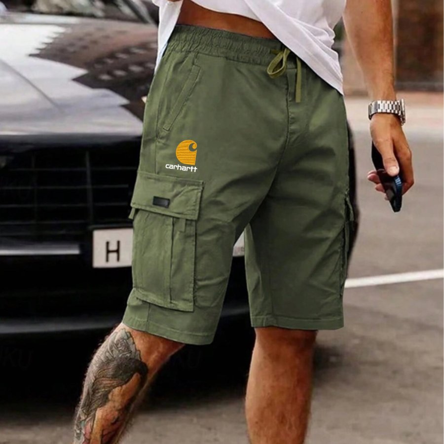 

Men's Vintage Military Green Cargo Shorts For Men
