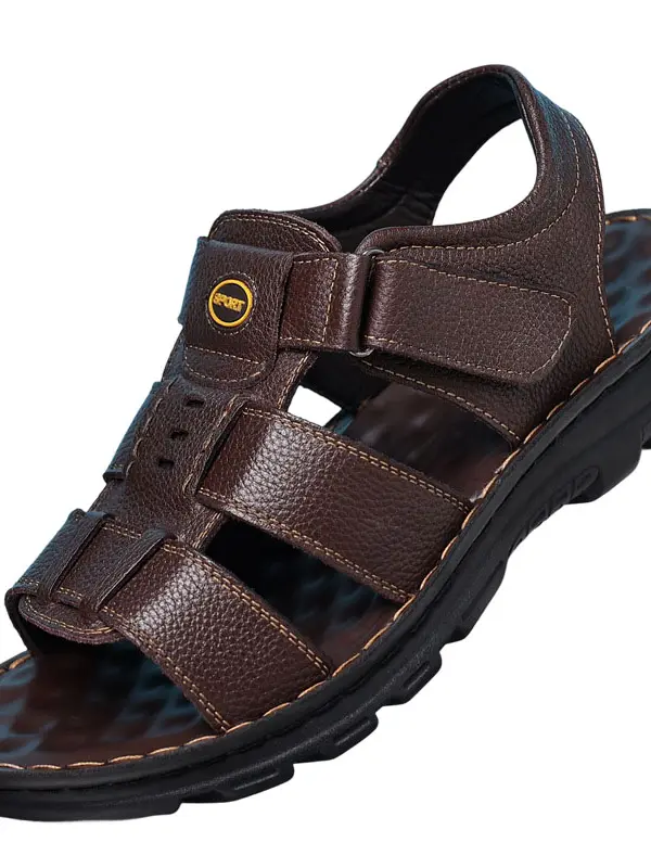 Men's Vintage Outdoor Beach Surf Leather Sandals - Wantbright.com 