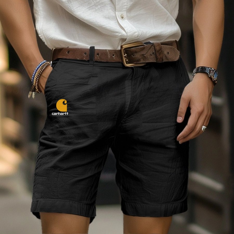 

Carhartt Men's Vintage Black Shorts And Trousers With Logo Detail