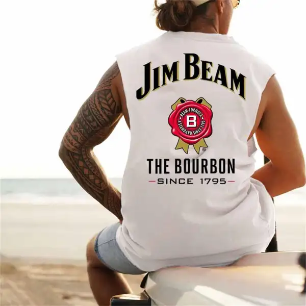 Men's Vintage Western Cowboy Since 1795 Rodeo Surfing Graphic Print Round Neck Sleeveless Muscle Tank Top Zipper Pocket - Wayrates.com 