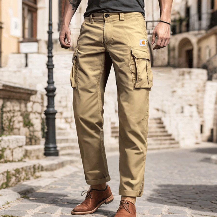 

Men's Cargo Pants With Multiple Pockets For Outdoor Adventures
