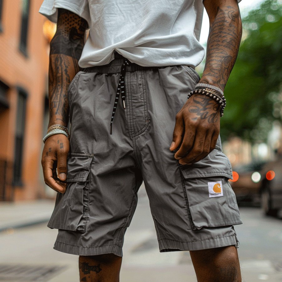 

Cargo Shorts With Adjustable Waistband And Multiple Pockets For Everyday Wear