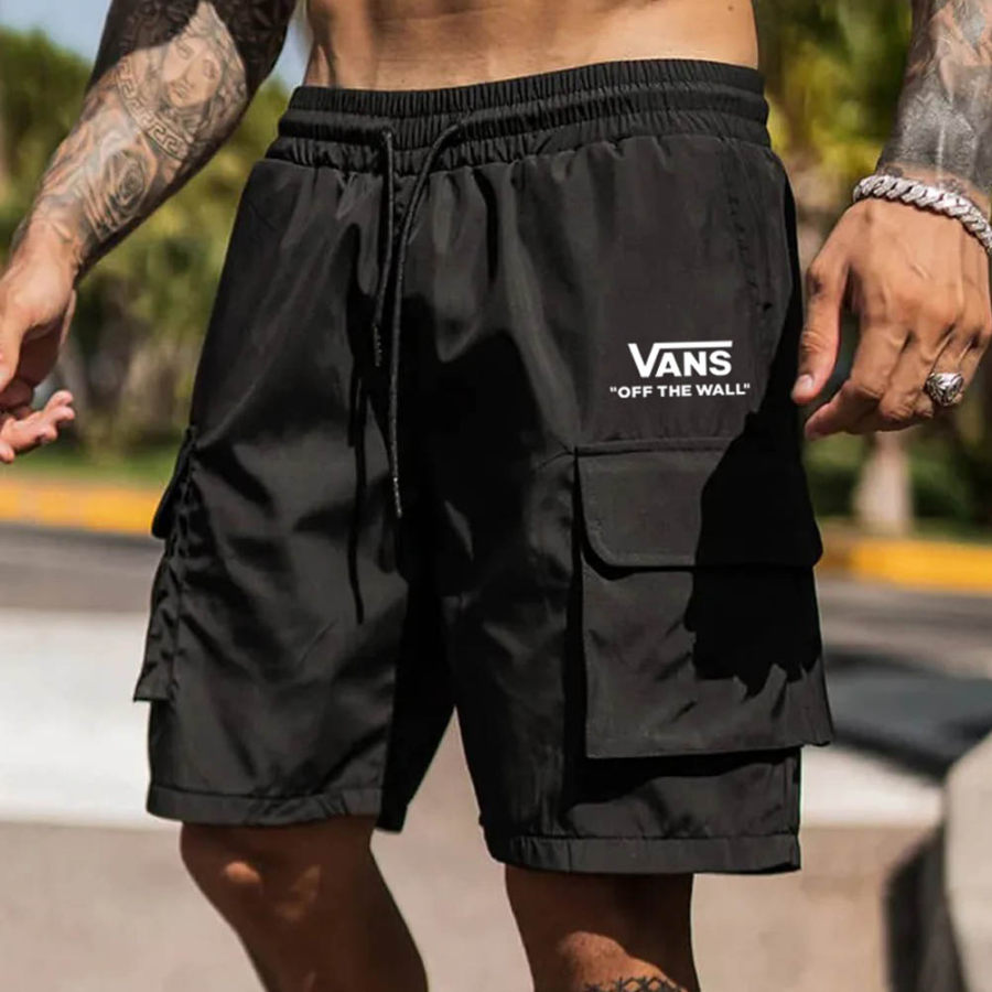 

Men's Vintage Outdoor Off The Wall Black Cargo Shorts