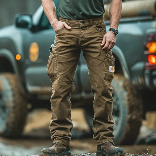 Men's Cargo Pants With Multi-Pockets And Durable Design For Outdoor Adventures - Wayrates.com 