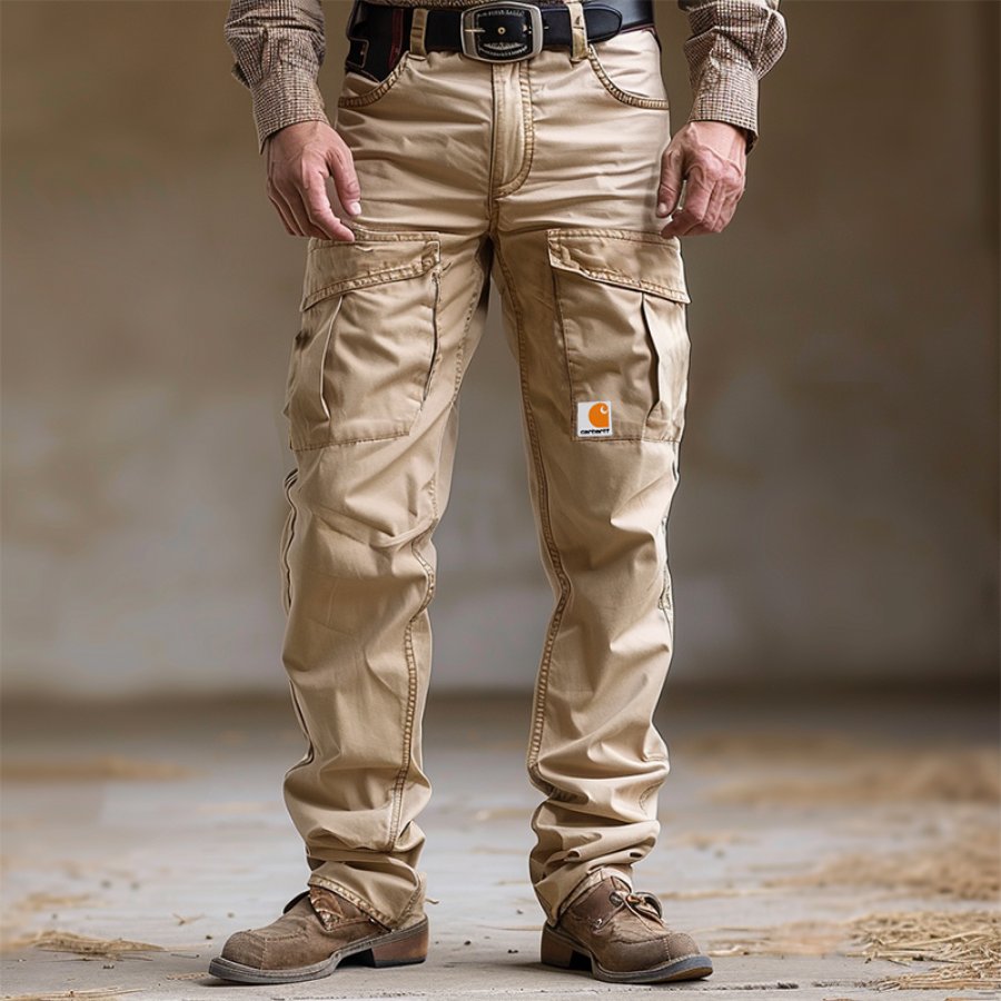 

Men's Vintage Cargo Work Pants With Big Pocket