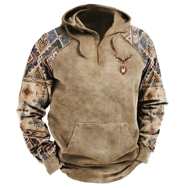 Tribal Bull Skull Hoodie - Unique Ethnic Design For Casual Wear - Cotosen.chimpone.com 