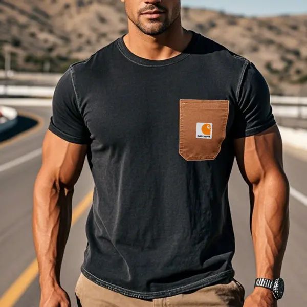 Men's Casual Pocket Cotton T-Shirt - Wayrates.com 