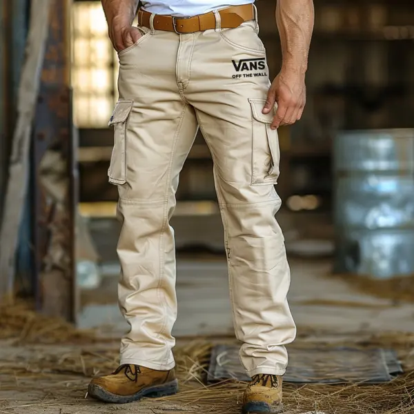 Men's Casual Cargo Pants Durable And Stylish Khaki - Wayrates.com 