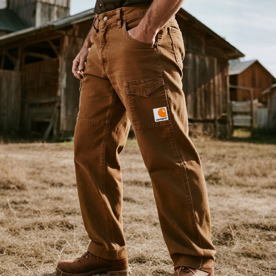 

Carhartt Men's Vintage Pocket Cargo Work Pants Workwear Brown
