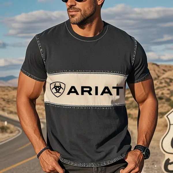 Men's Casual Patch Graphic Print T-Shirt - Wayrates.com 