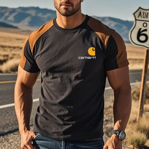 Men's Vintage Patch Graphic Print T-Shirt - Wayrates.com 