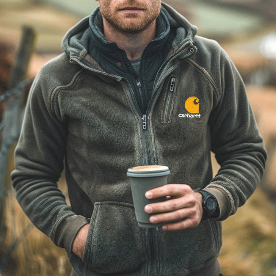 

Winter-Ready Hooded Jacket With Logo