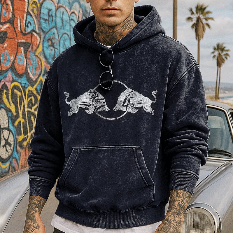 

Distressed Graphic Hoodie For Men - Perfect For Casual Streetwear