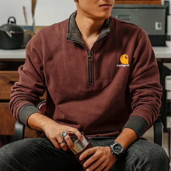 Stylish Half-Zip Pullover For Everyday Wear - Wayrates.com 