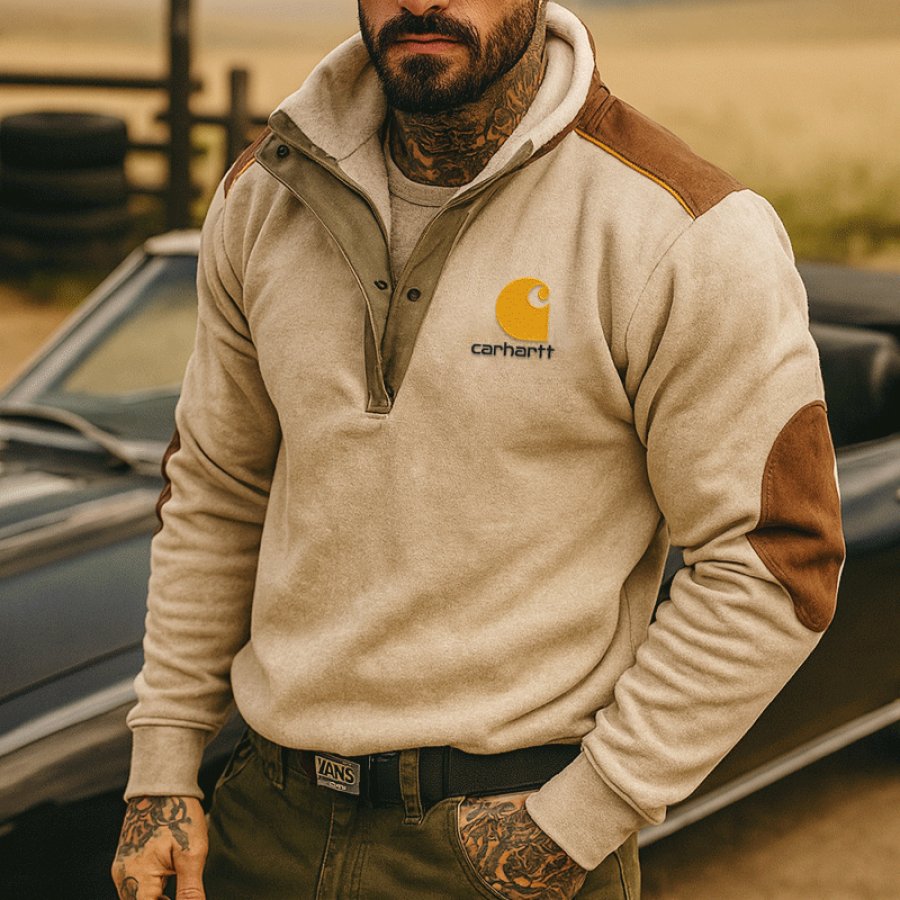 

Stylish Half-Zip Pullover For Men - Perfect For Casual And Outdoor Adventures