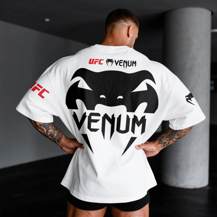 

Oversized Loose Fit Short Sleeve T-Shirt Ultimate Fighting Print Top