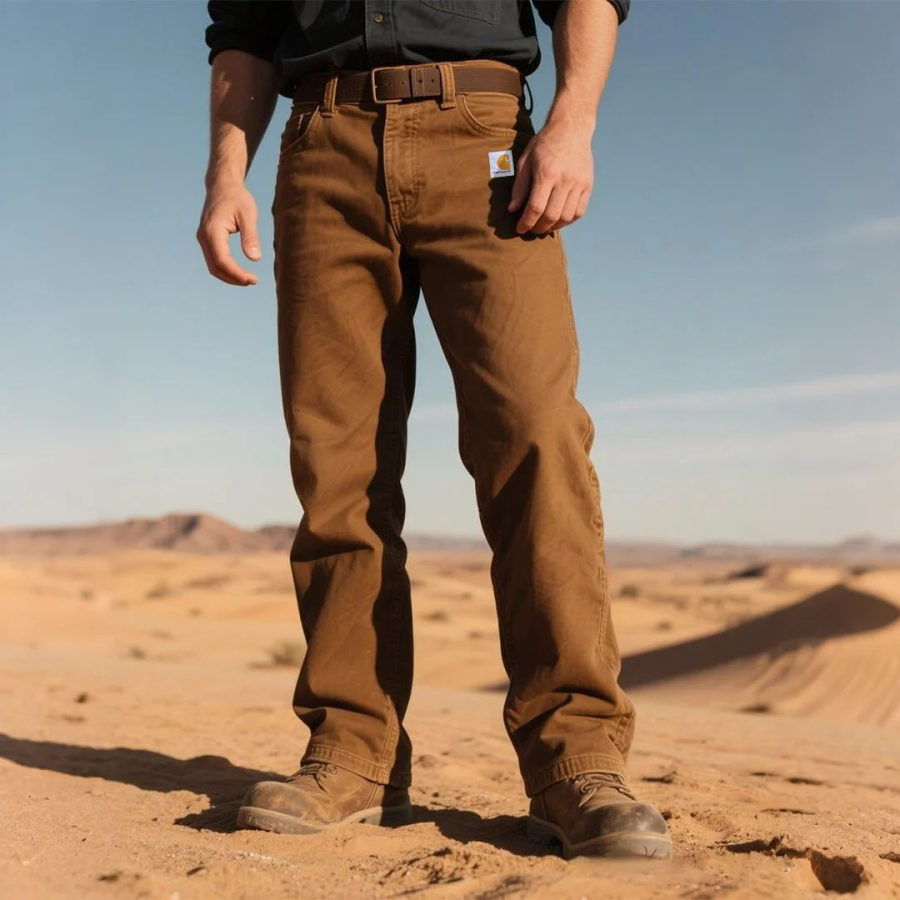 

Men's Vintage Outdoor Brown Work Wear Pants