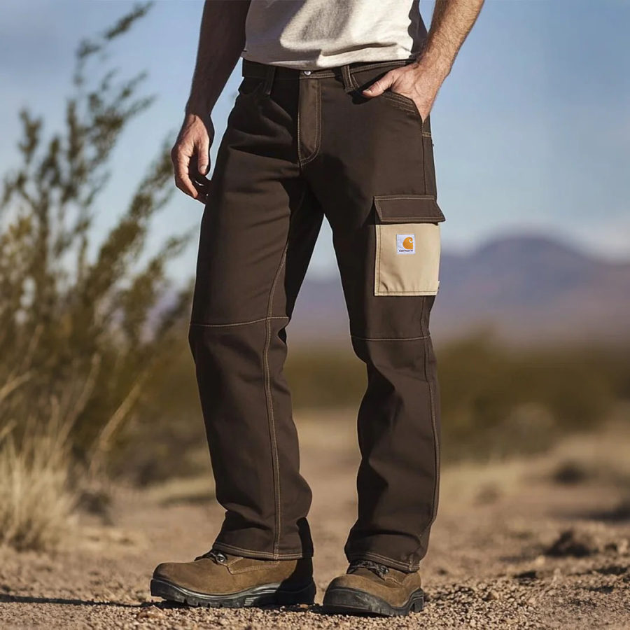 

Men's Vintage Outdoor Cargo Work Pants With Reinforced Knees