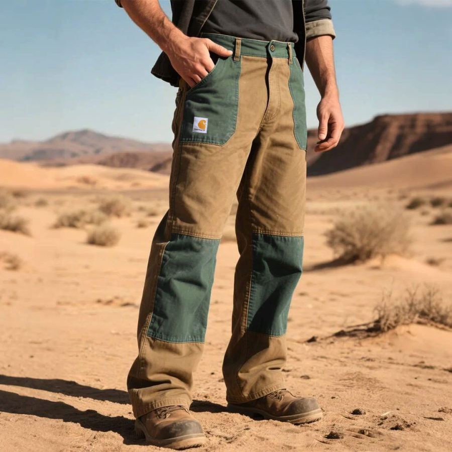 

Carhartt Men's Vintage Outdoor Khaki Block Pocket Cargo Pants