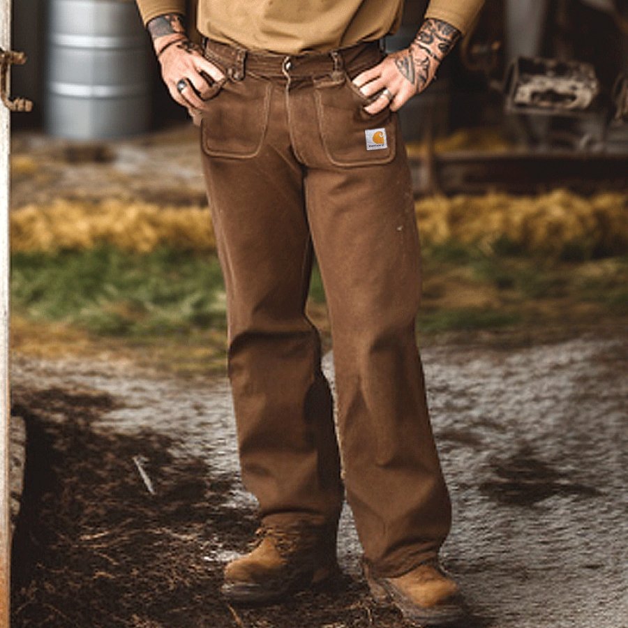 

Durable Work Pants With Reinforced Pockets For Outdoor Enthusiasts