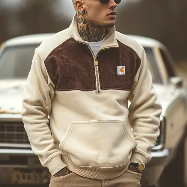Stylish Half-Zip Pullover For Men - Perfect For Casual And Outdoor Adventures - Wayrates.com 