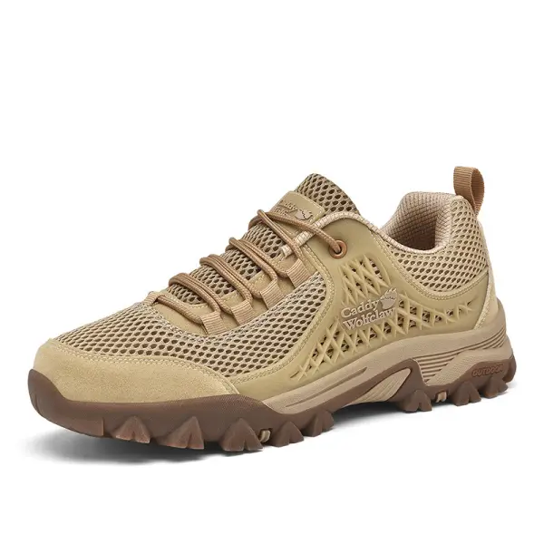 Men's Vintage Mesh Lightweight Breathable Hiking Shoes Sneakers - Menzfolk.com 