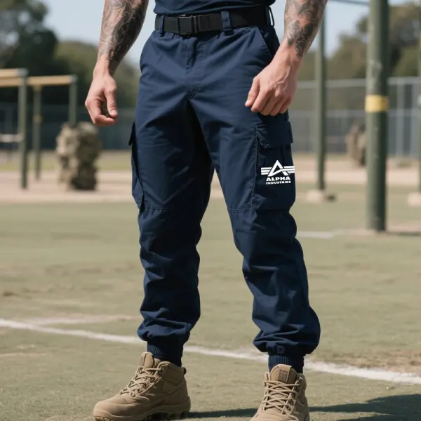 Men's Casual Tactical Cargo Pants Navy Blue - Wayrates.chimpone.com 
