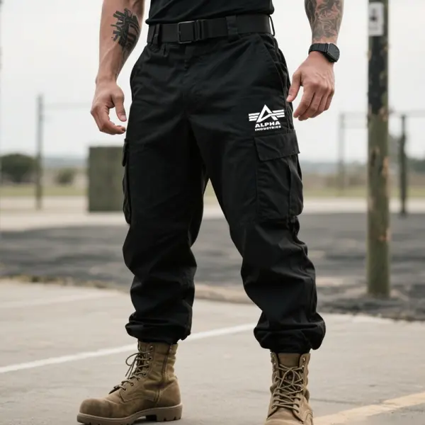 Men's Casual Tactical Cargo Pants Black Streetwear - Wayrates.chimpone.com 