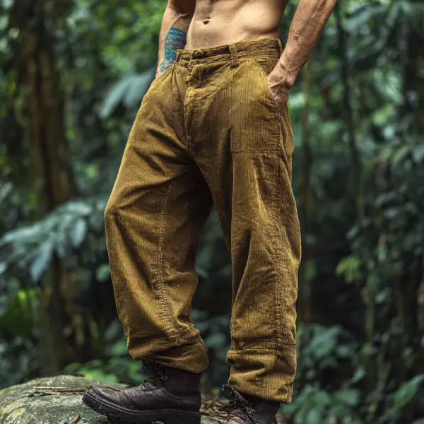 Men's Corduroy Trousers - Perfect For Outdoor Adventures - Wayrates.com 