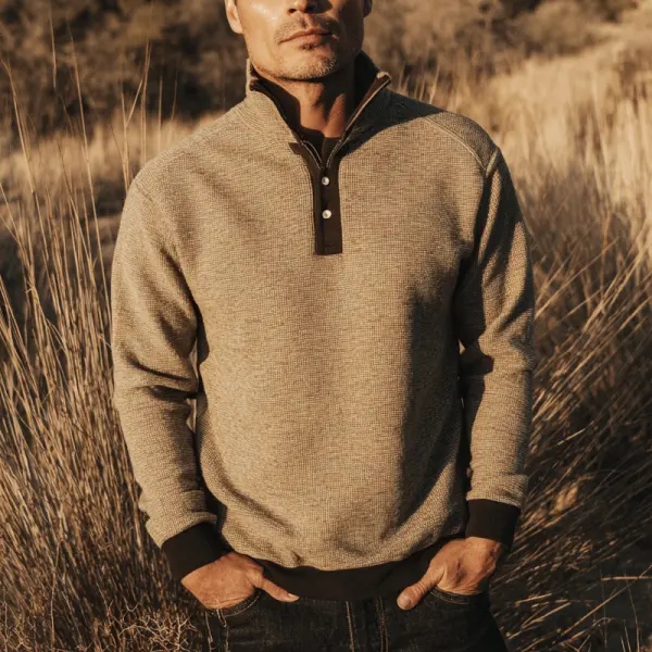 Stylish Quarter-Zip Pullover For Men - Perfect For Casual And Outdoor Adventures - Wayrates.com 