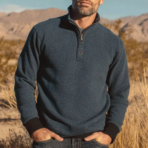 Men's Casual Half-Zip Pullover For Outdoor Adventures - Wayrates.chimpone.com 