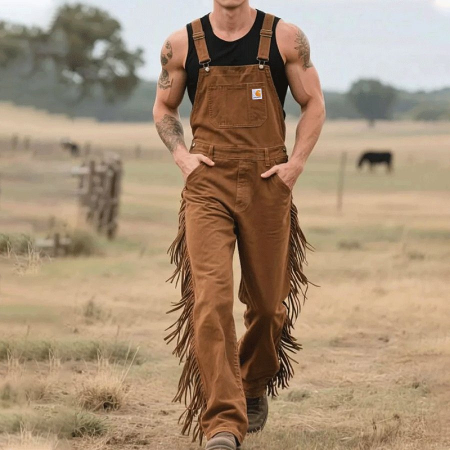 

Stylish Fringed Overalls For Outdoor Adventures