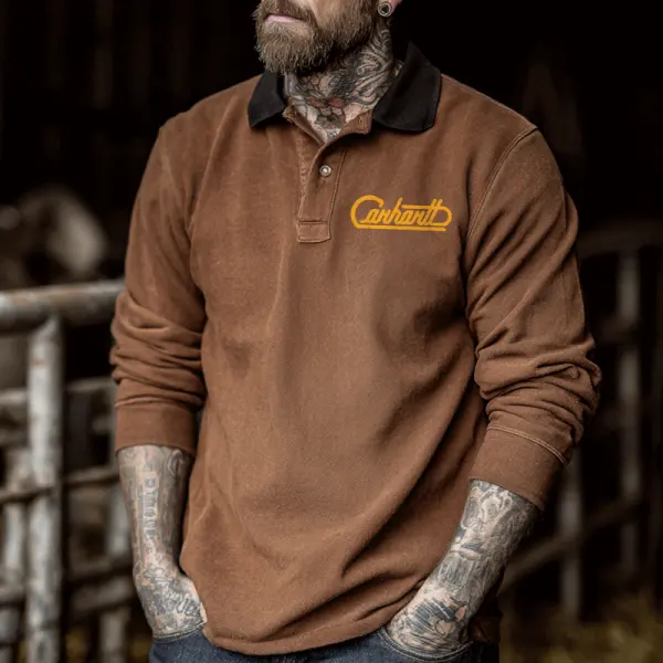Stylish Long Sleeve Polo Shirt For Men - Perfect For Casual And Outdoor Activities - Wayrates.com 
