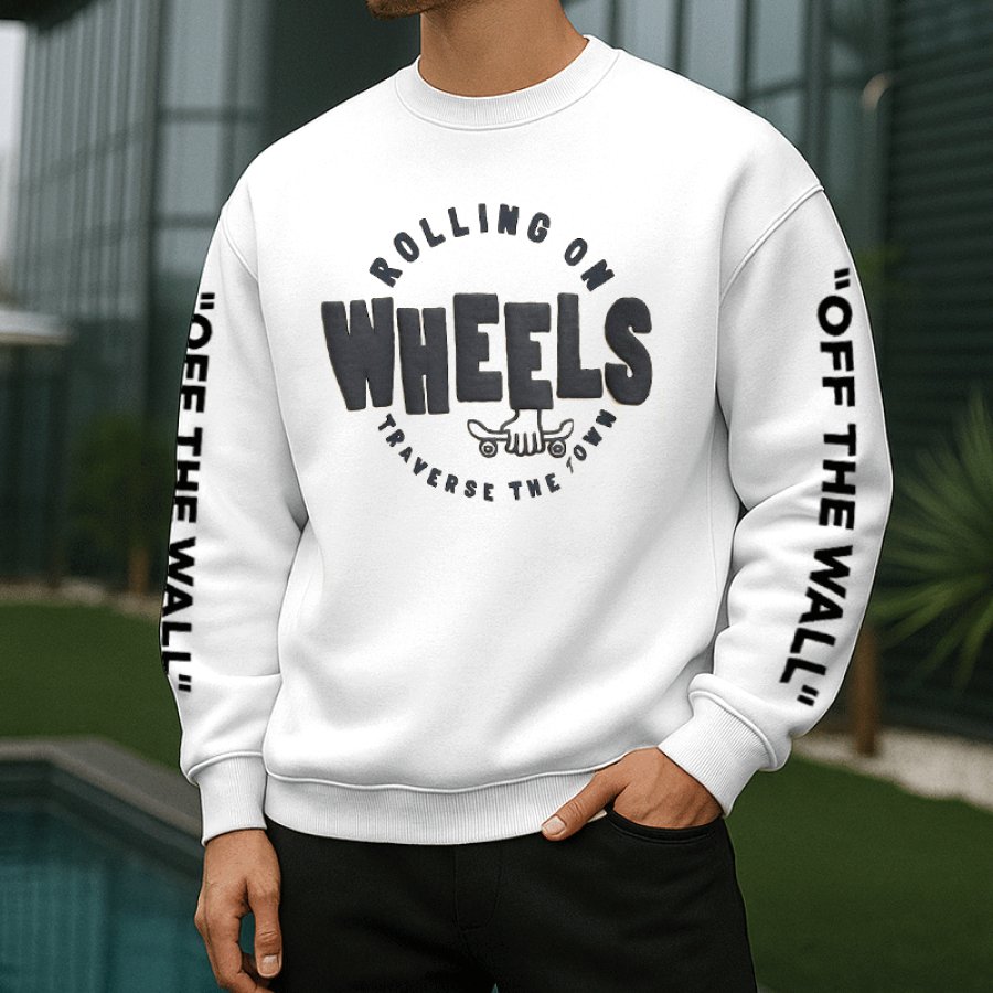 

Stylish Graphic Sweatshirt For Casual Wear - Perfect For Skateboarding Enthusiasts