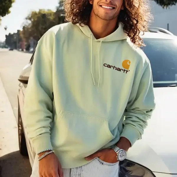 Men's Vintage Pocket Loose Long Sleeve Hoodie - Wayrates.chimpone.com 