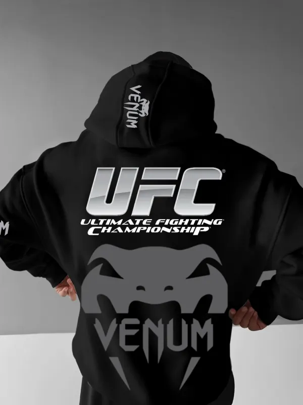 Unisex Competitive Fitness And Combat Sports Logo Printed Casual Hoodie - Wantbright.com 