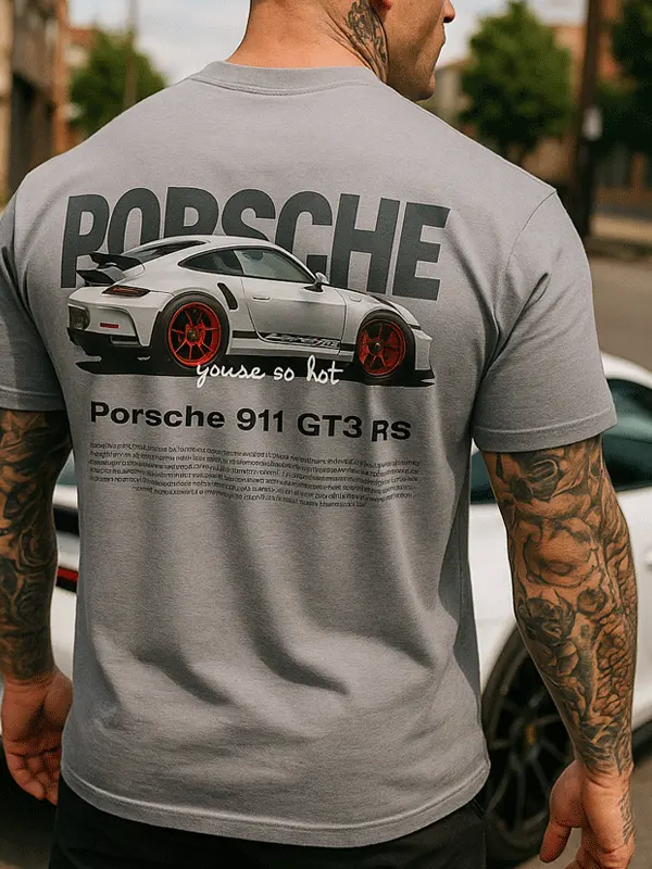 Sporty Car Graphic T-Shirt For Enthusiasts - Pragmaace.com 
